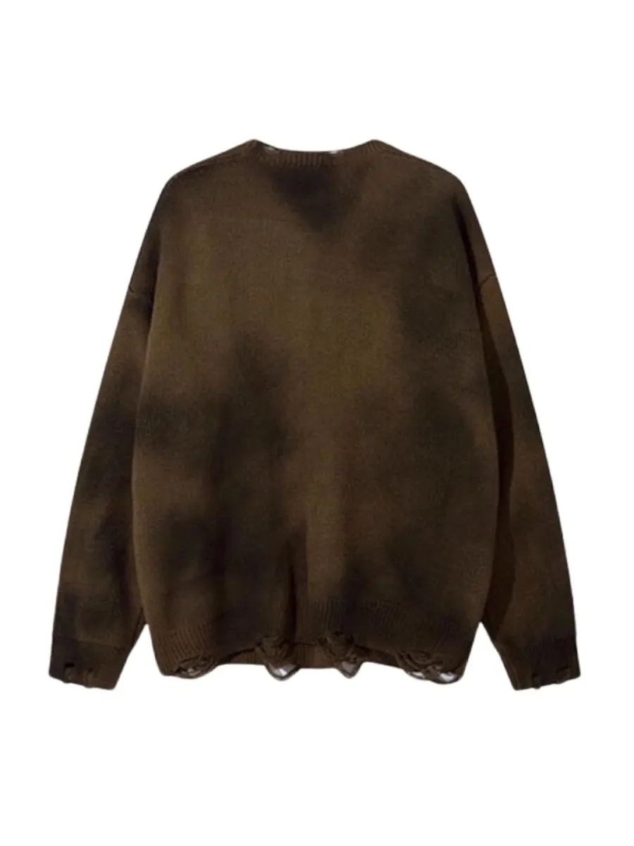 Maxct [Mz]broken Holes Sweater Na1474