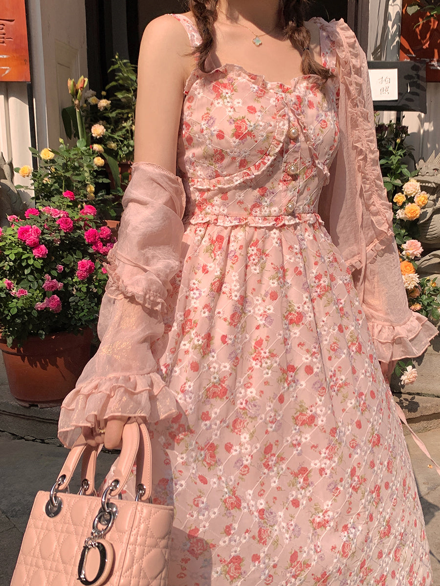 Tea Cup Floral Cami Dress Maxct