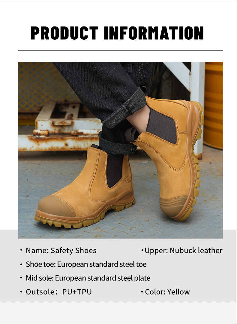 Genuine Leather Work Safety Chelsea Boots for Men - true deals club