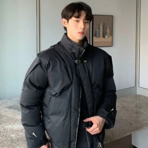 Maxct Stand Collar Coat with Belt Buckle