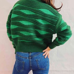 Maxct &Color Block Button Front Cardigan