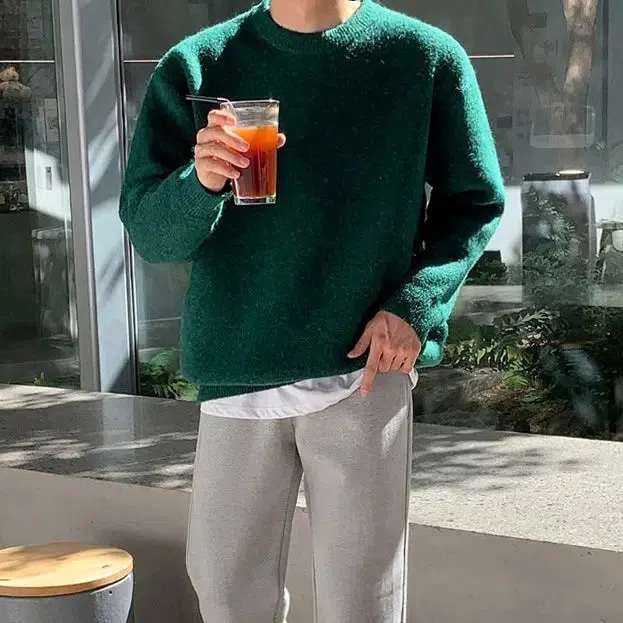 Maxct Round Neck Knitted Loose Sweater