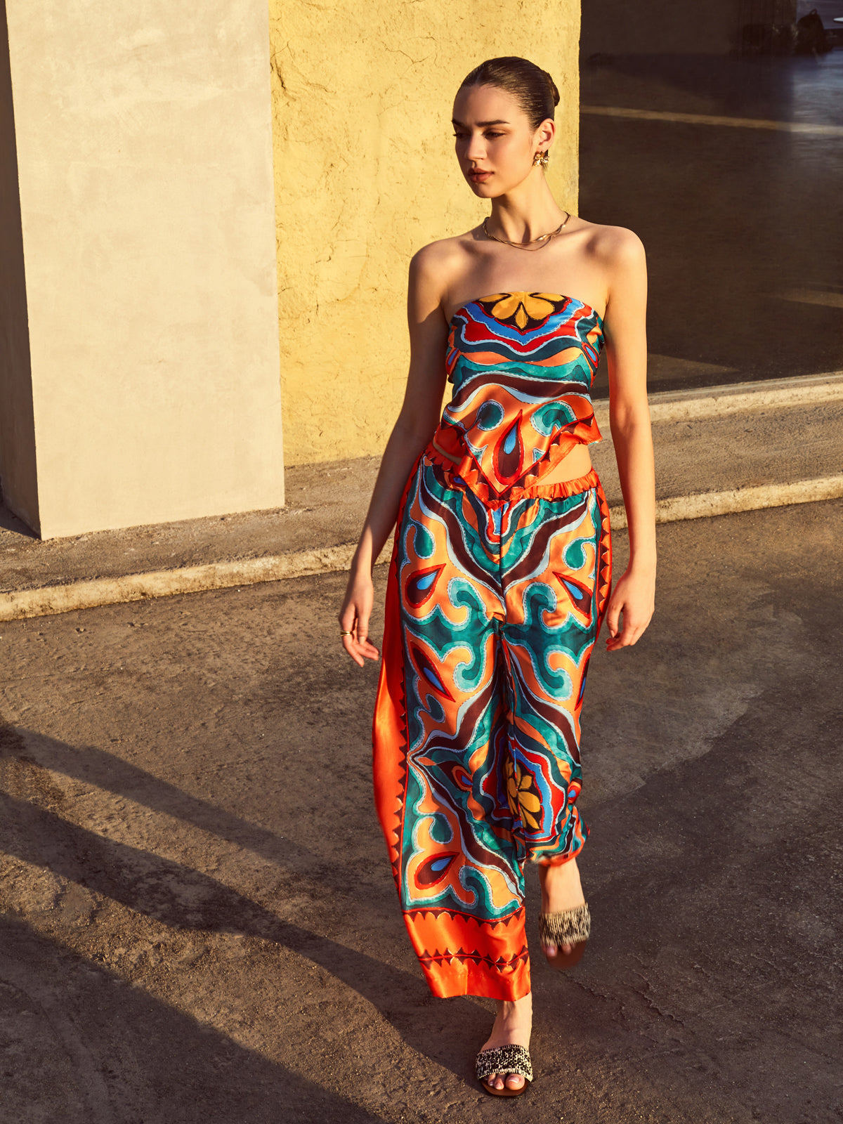 Maxct Flaming Passions Wide Leg Pants