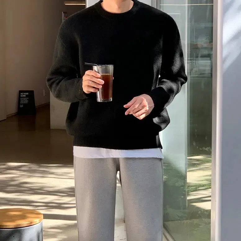 Maxct Round Neck Knitted Loose Sweater