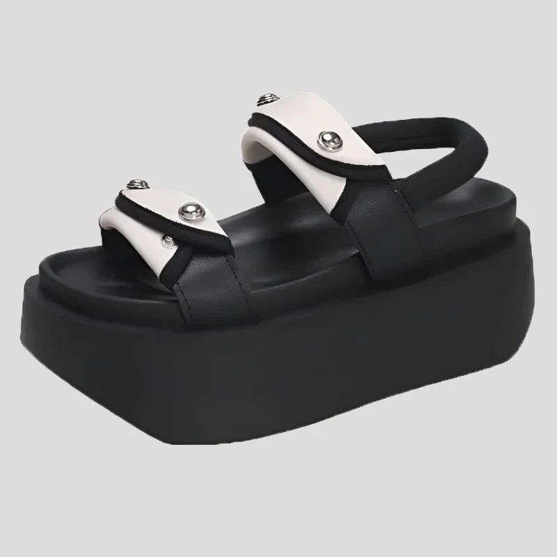 Chunky Block Heels Gladiator Sandals, 8cm for Women Maxct