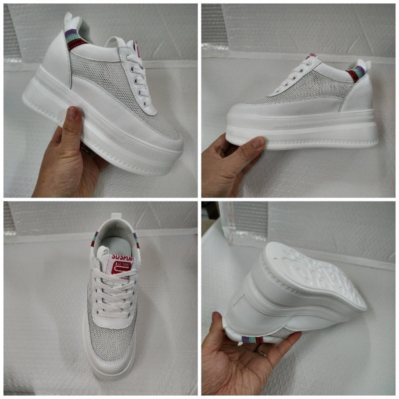 Women's 9cm Platform Wedges Closed Sneakers Maxct