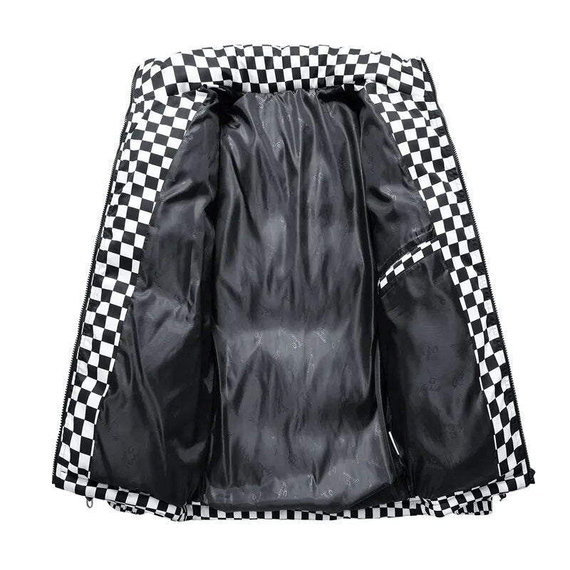 Maxct &REALLIFE Men's Checkered Puffer Jacket - M-5XL